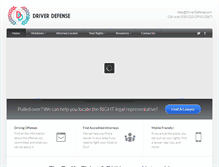 Tablet Screenshot of driverdefense.com